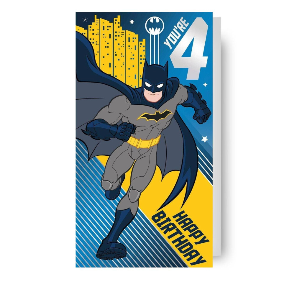Dc Comics Batman Age 4 Birthday Card