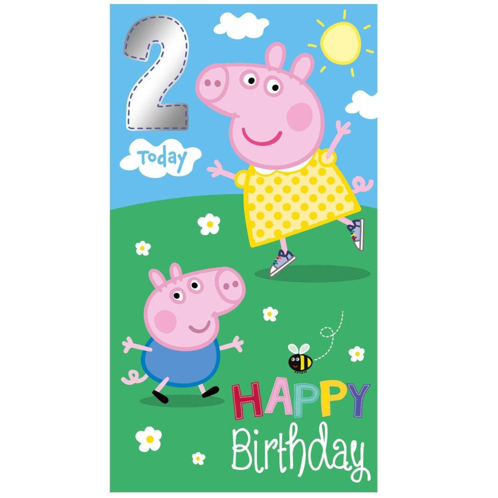 Peppa Pig Age 2 Happy Birthday Card