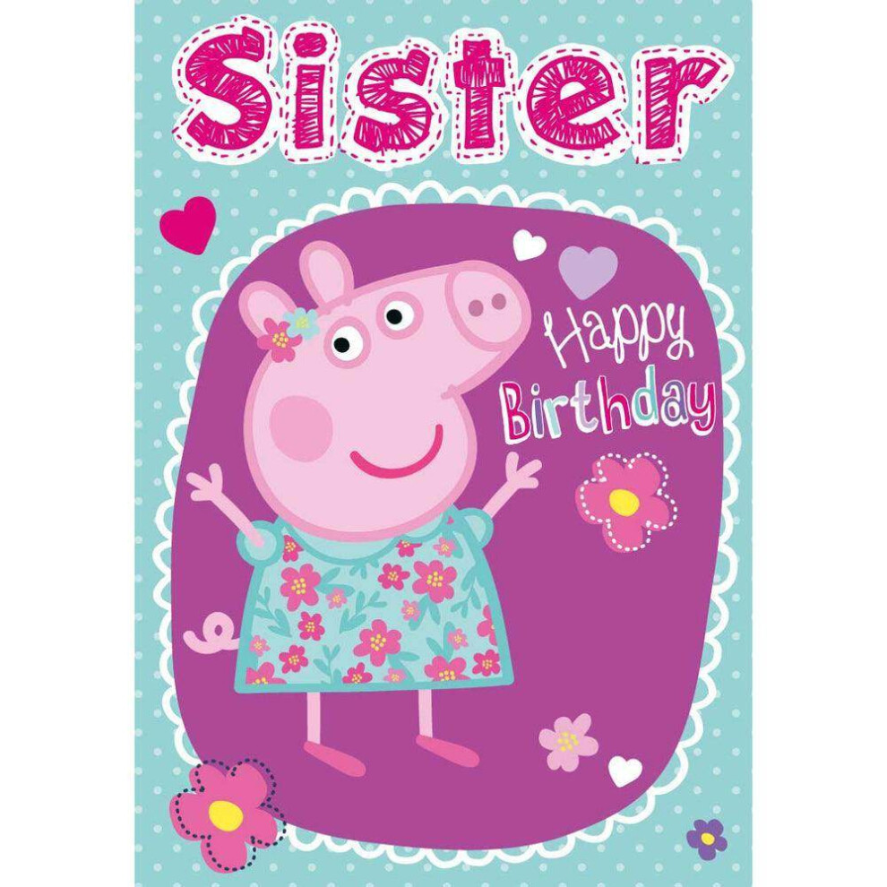 Peppa Pig Sister Birthday Card