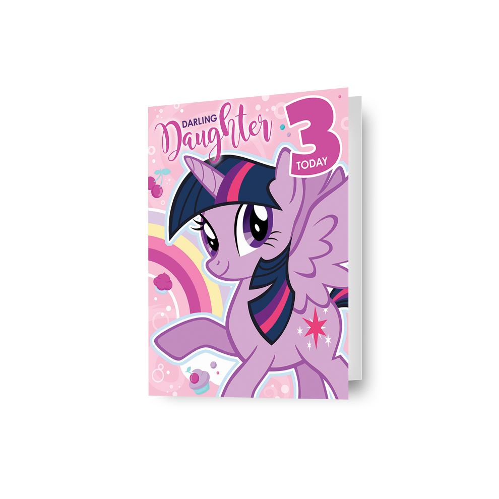 My Little Pony Age 3 A4 Birthday Card