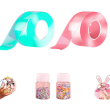 (red green, 2 pcs) Bubble Blowing Nano Tape Diy Craft Creative Bubble Blowing Double-sided Tape