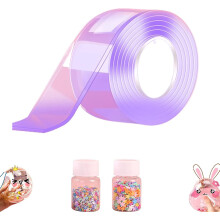 (purple, 1 pcs) Bubble Blowing Nano Tape Diy Craft Creative Bubble Blowing Double-sided Tape