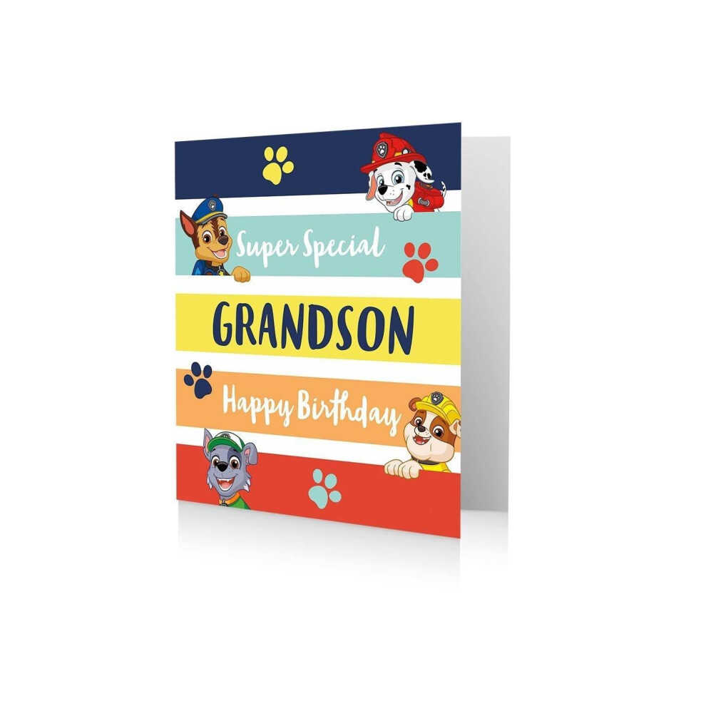 Paw Patrol Grandson Birthday Card