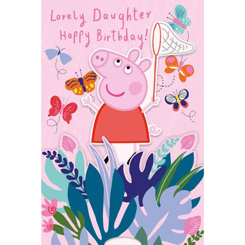 Peppa Pig Daughter Butterfly Birthday Card