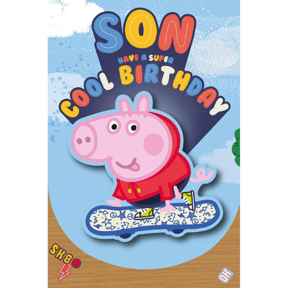 Peppa Pig Son Birthday Card, Son Have a Super Cool Birthday