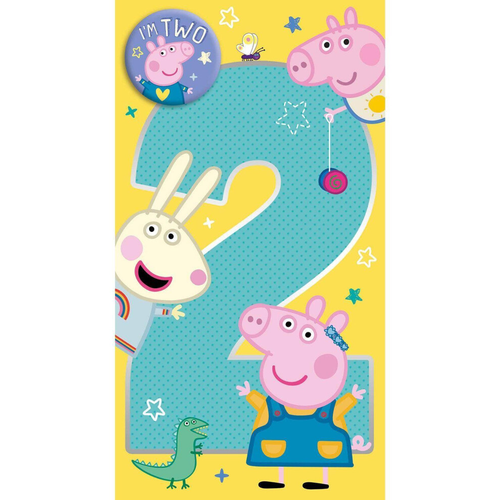 Peppa Pig Age 2 Birthday Card