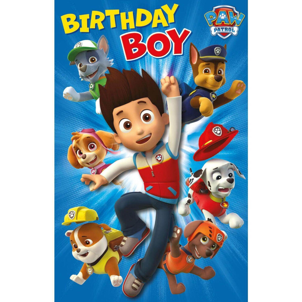 Paw Patrol Birthday Card, Birthday Boy From The Team