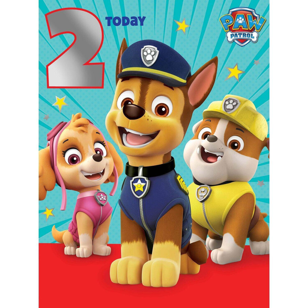 Paw Patrol Age 2 Birthday Card
