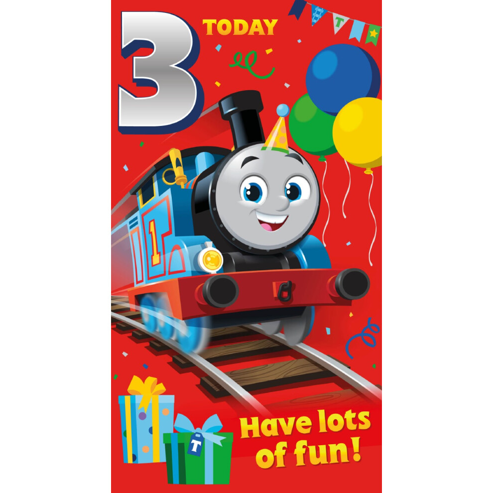 Thomas & Friends Thomas The Tank Engine Age 3 Birthday Card