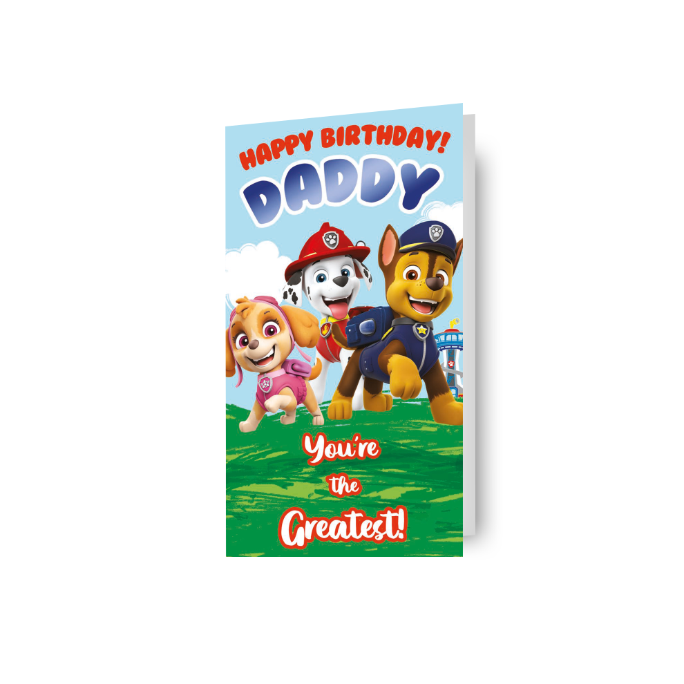 Paw Patrol 'Daddy' Birthday Card