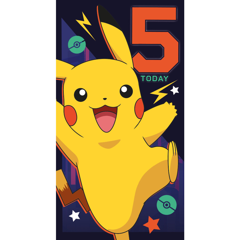 Pokémon Age 5 Birthday Card