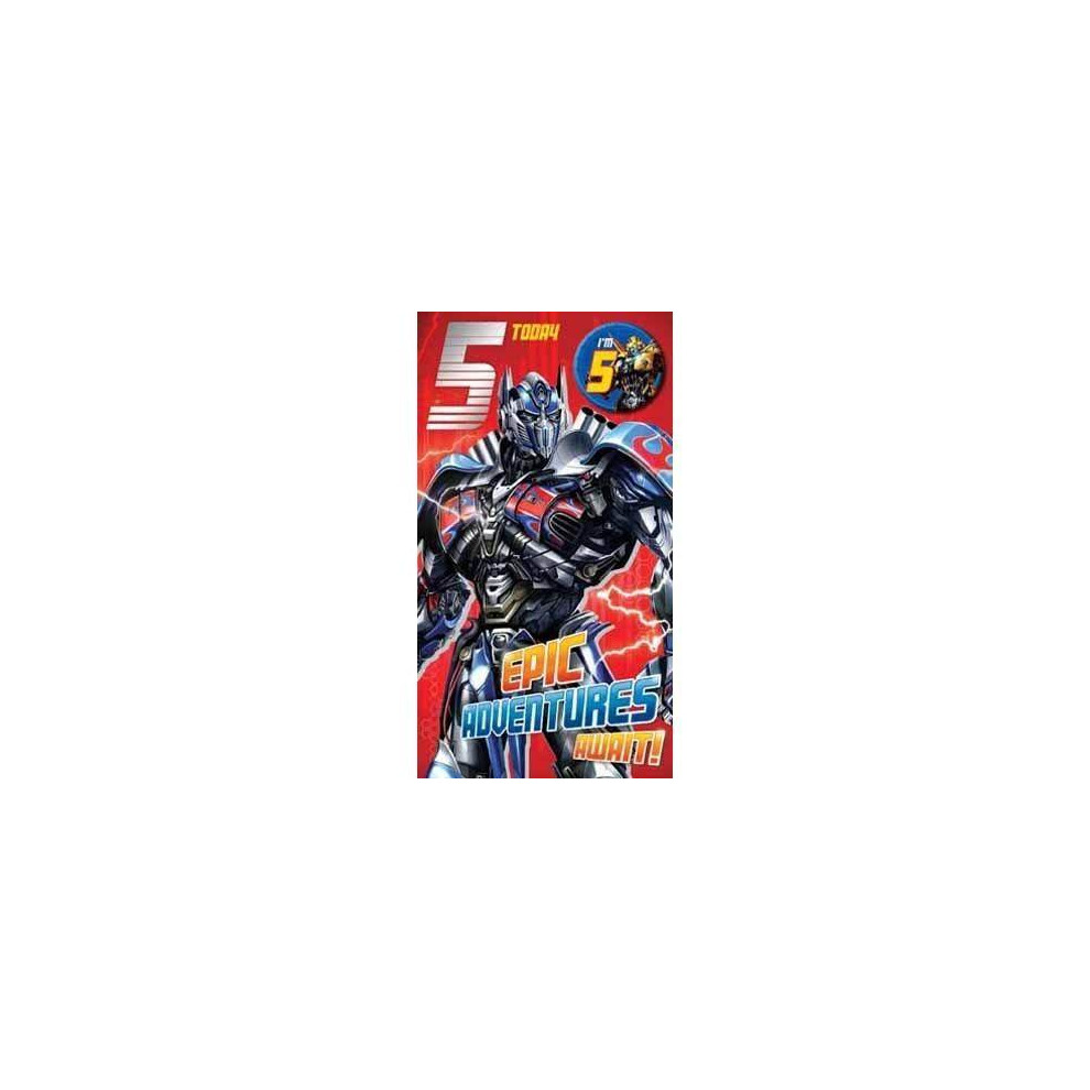 Transformers Age 5 Birthday Card