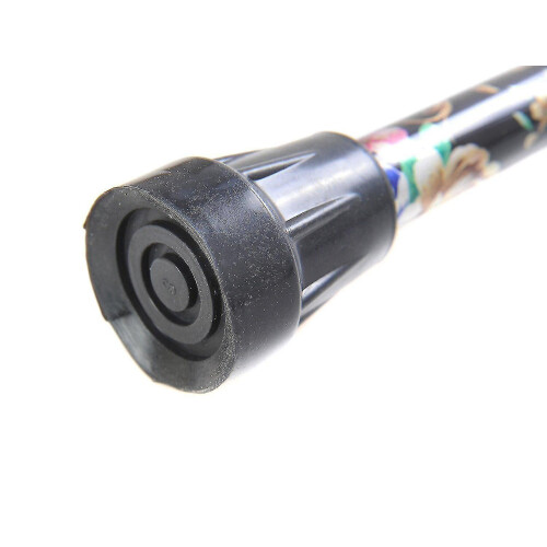 Lightweight Foldable Compact Walking Stick - Black Floral 2