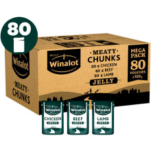 Winalot Meaty Chunks Mixed in Jelly Wet Dog Food 80x100g