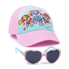 PAW Patrol Cap & Free Sunglasses Set for Girls - Pink, 52cm Adjustable Snapback, UV-Protected Sunglasses Included