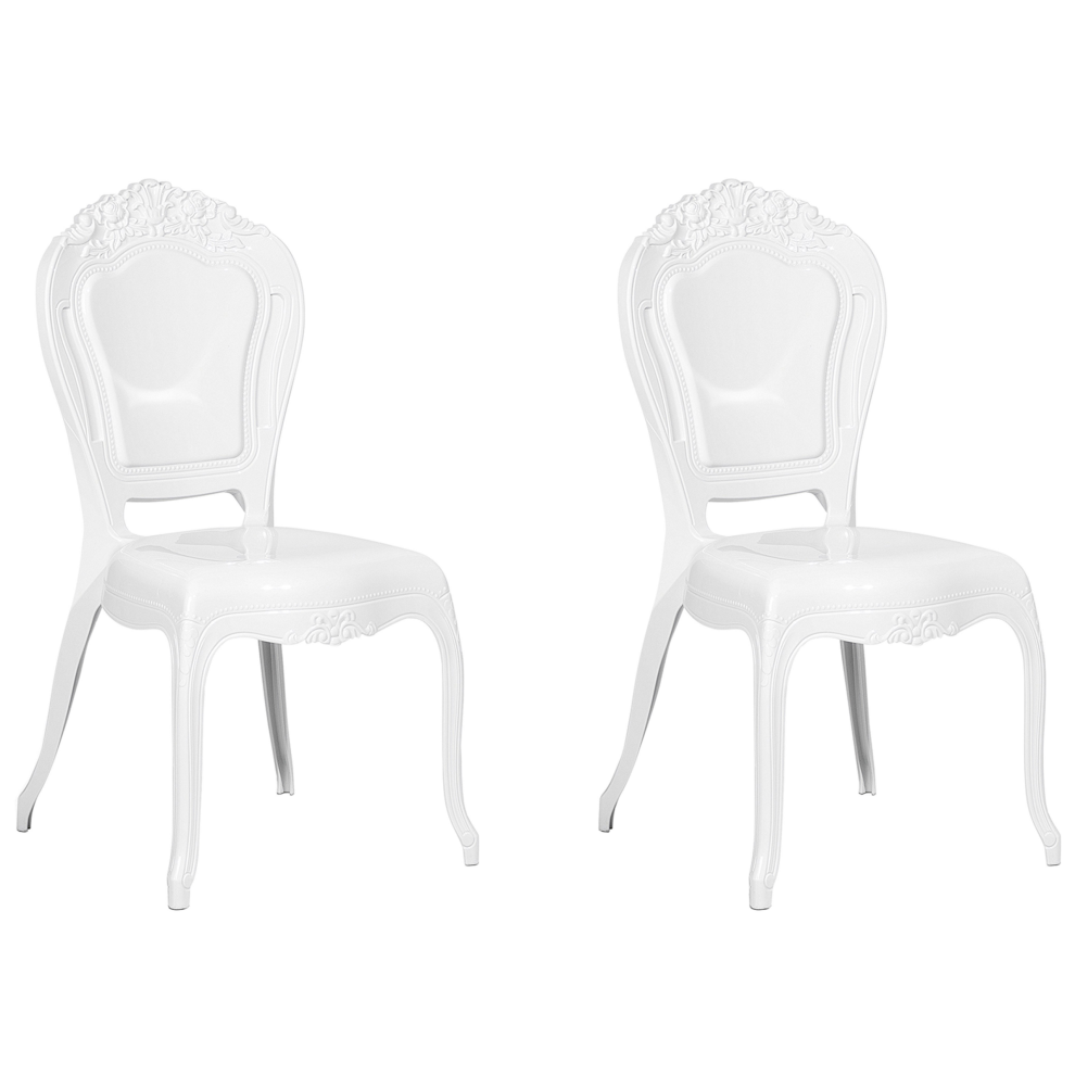 Set of 2 Dining Chairs VERMONT White