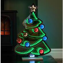 60cm Light up Christmas Tree Infinity Decoration with Multi-Coloured LEDs