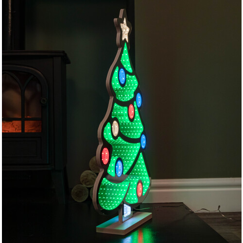 60cm Light up Christmas Tree Infinity Decoration with Multi-Coloured LEDs 2