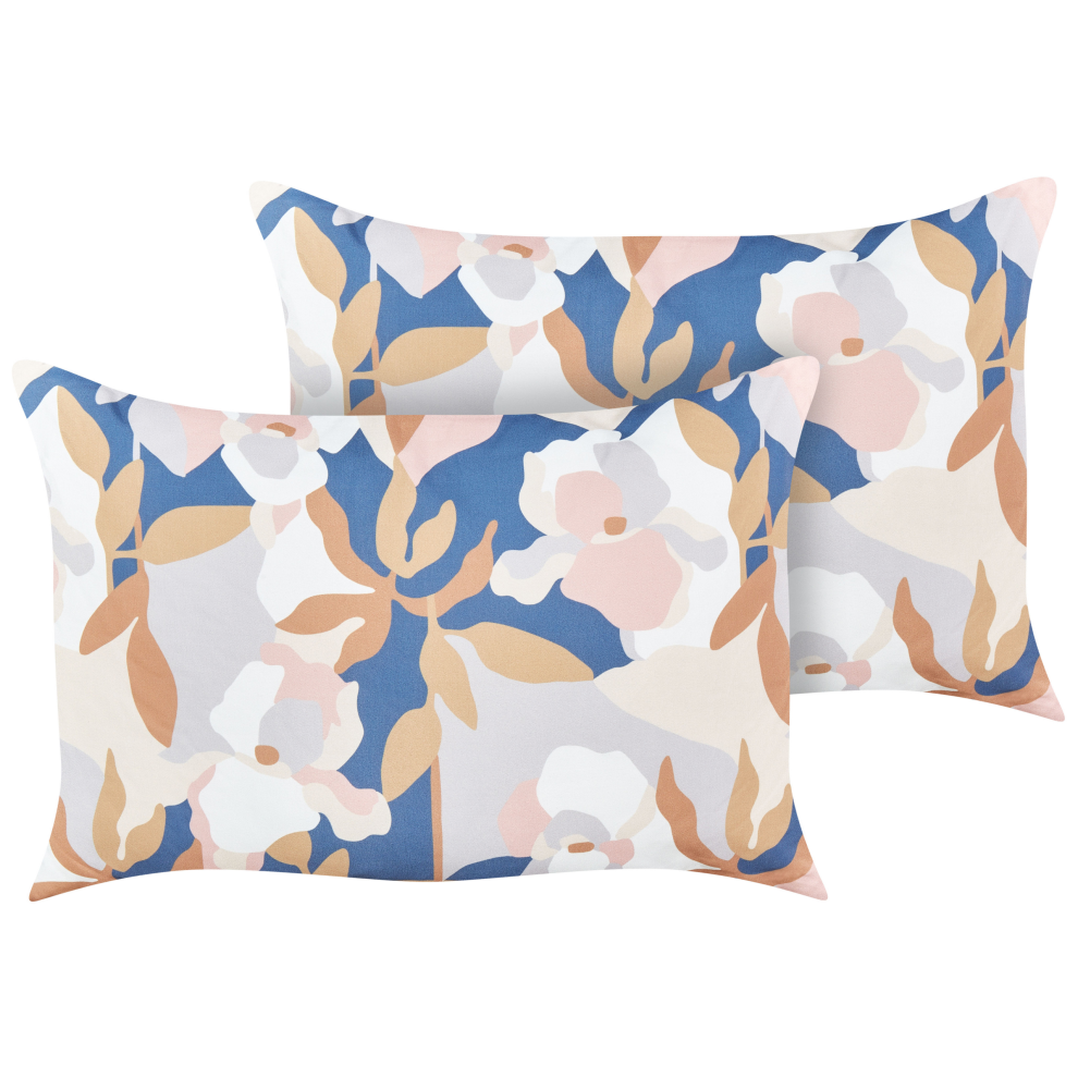 Set of 2 Outdoor Cushions VEREZZI 40 x 60 cm Multicolour Floral Pattern