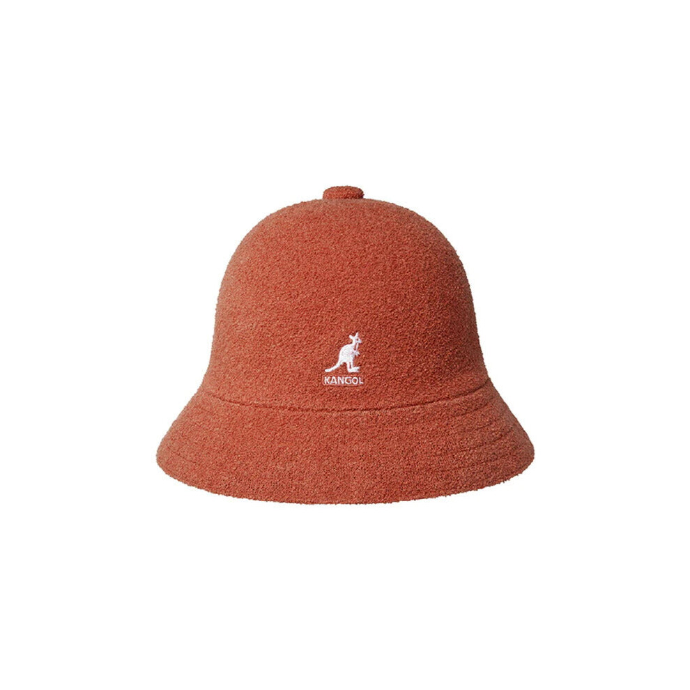 (M) Kangol Bermuda Casual Bucket Hat Terry Towelling Cap Summer - Fiercy Orange