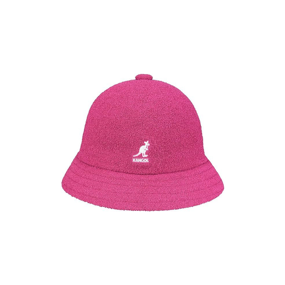 (S) Kangol Bermuda Casual Bucket Hat Terry Towelling Cap Summer Camp - Electric Pink