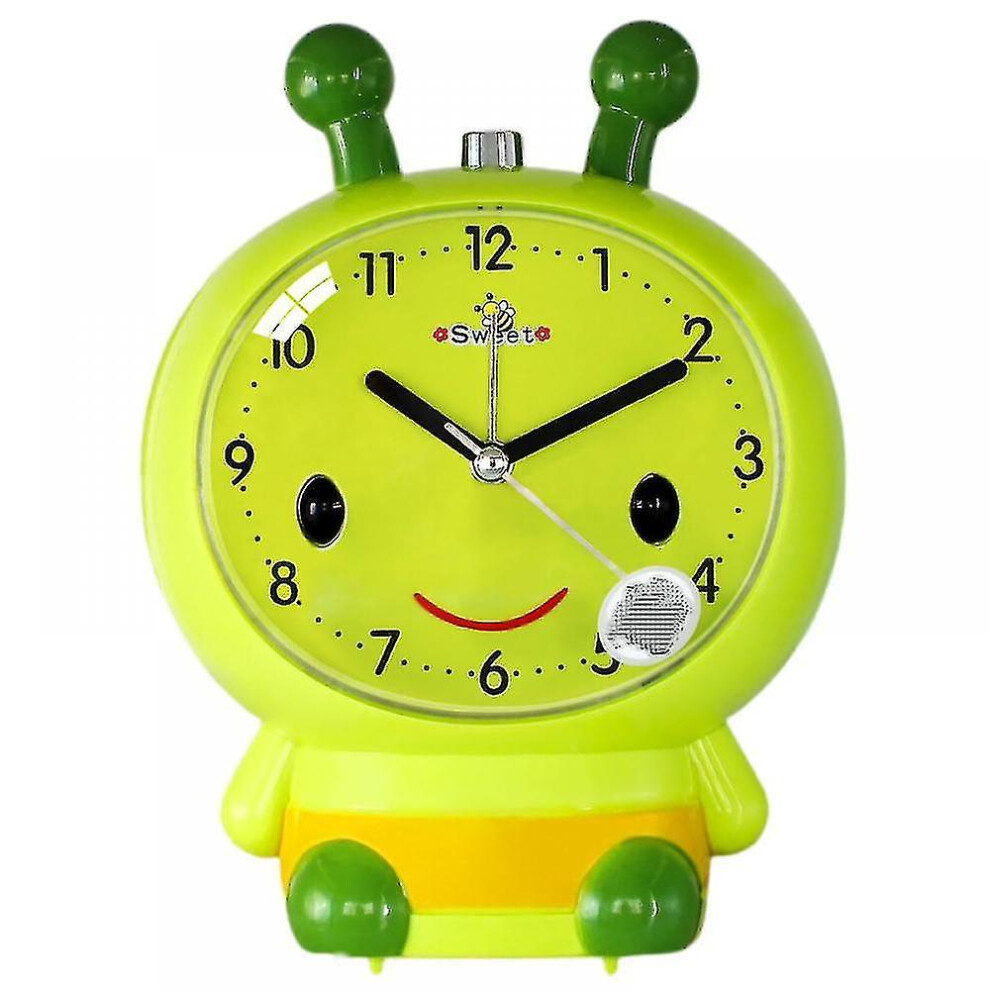 (Green) Shxx Alarm Clocks For Bedrooms, Cartoon Alarm Clock Bee Alarm Clock Night Light, Student Children's Home Decoration Desktop Clock A906-2020
