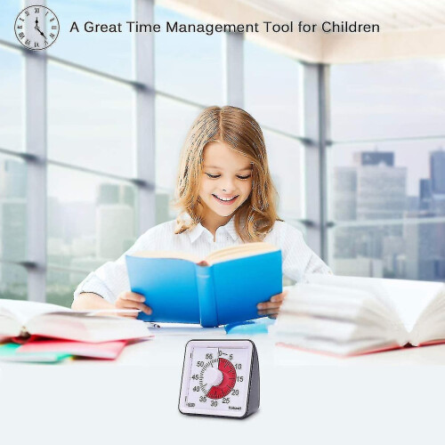 (Black) Visual Analog Timer, Silent Countdown Timer, Time Management Tool For Kids And Adults (red) 1