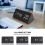 (Black) Digital Alarm Clock, With Wooden Electronic Led Time Display 3