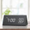 (Black) Digital Alarm Clock, With Wooden Electronic Led Time Display 2