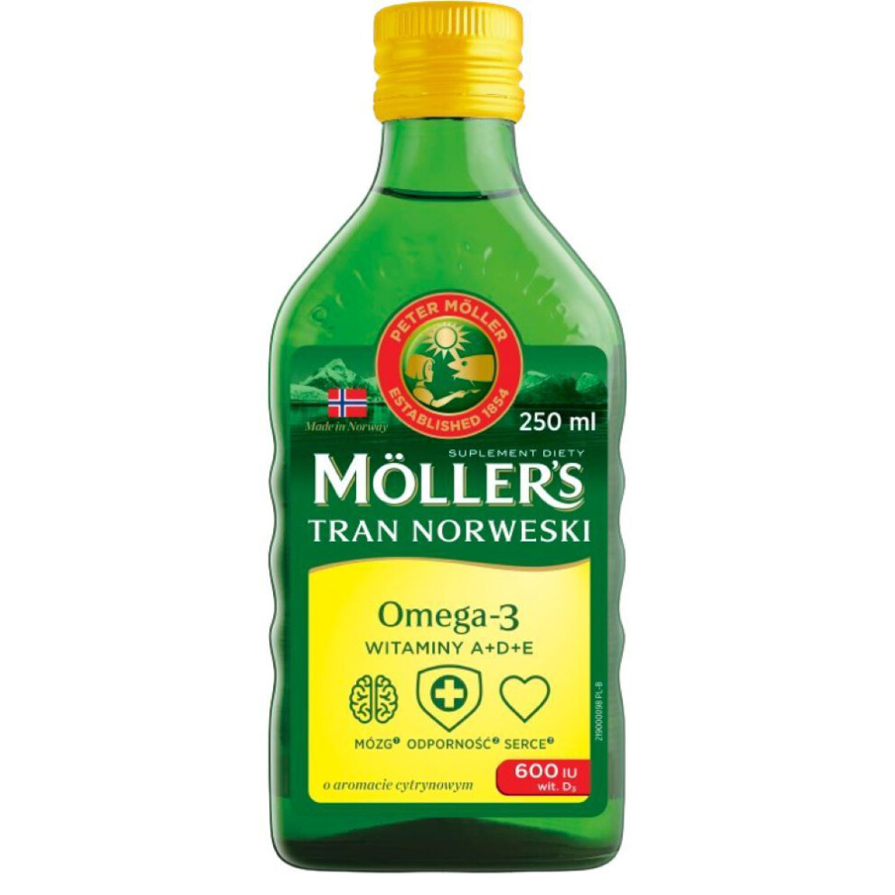 MãLler's Moller?S ? | Omega 3 Cod Liver Oil | Omega-3 Dietary Supplements With Epa, Dha, Vitamin A, D And E | Superior Taste Award | Pure & Natural Cod Liver