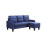 Corner Sofa Fabric Sectional Sofa with Ottoman L-shaped Blue Sofa Couch Reversible 3-Seater 2