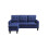 Corner Sofa Fabric Sectional Sofa with Ottoman L-shaped Blue Sofa Couch Reversible 3-Seater 4