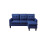 Corner Sofa Fabric Sectional Sofa with Ottoman L-shaped Blue Sofa Couch Reversible 3-Seater 7