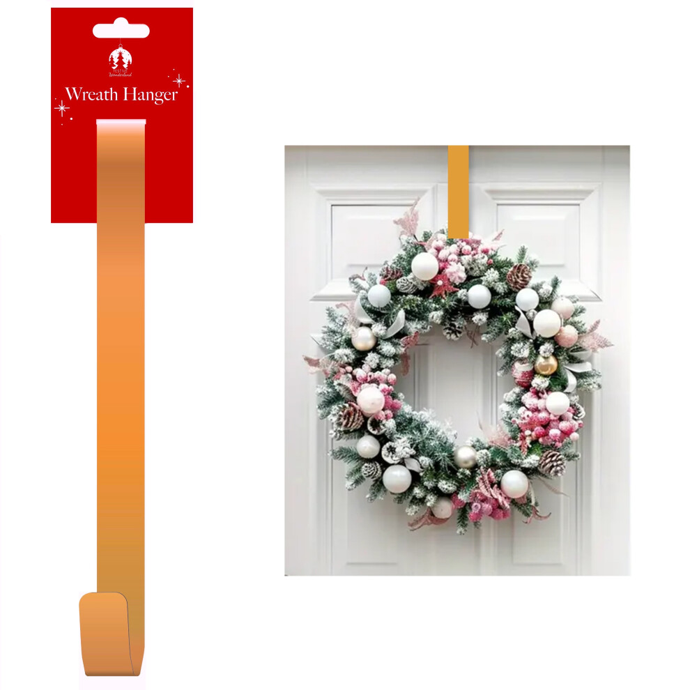 Gold Door Wreath Hanger Christmas Wreath Hook Meatal Over Door Hanger