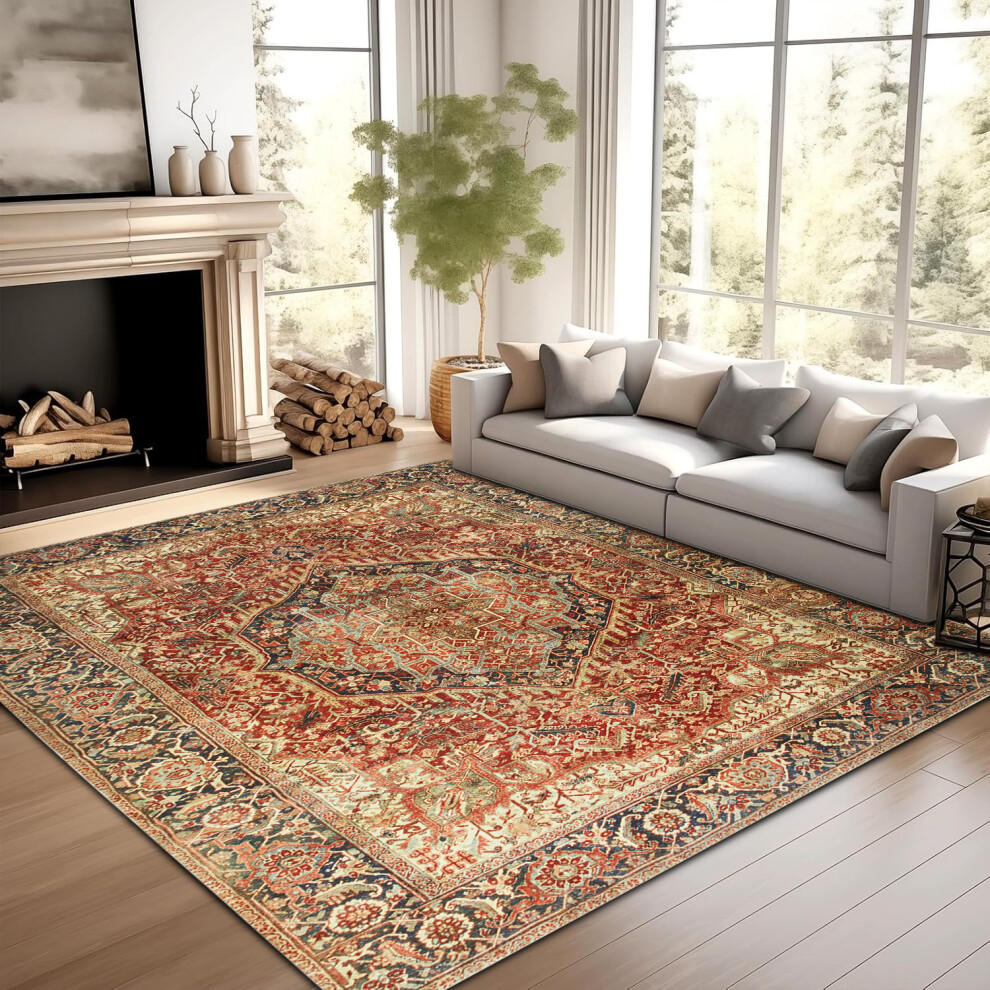 Oxford Homeware (160 X 230 Cm, Majestic) Luxury Nonslip Rugs Traditional Livingroom Bedroom Carpets & Doormats Multicoloured