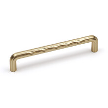 (128mm Handle ) Brass Gold Cupboard Handles Grooved 128mm & 192mm