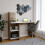 URBN Living (Oak/White) 4 Tier Computer Desk Workstation Shelves Home Office Study Writing Table 1