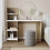 URBN Living (Oak/White) 4 Tier Computer Desk Workstation Shelves Home Office Study Writing Table 4
