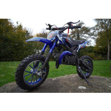 50cc Dirt Bike BLUE Mini Motorbike Motocross Champion Scrambler Petrol