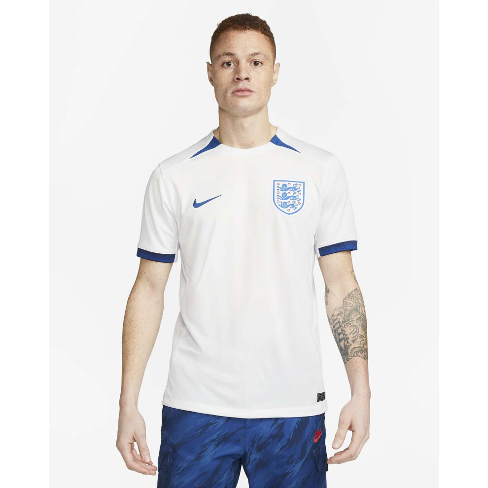 (XL) Nike Mens England National 2023 Stadium Home Dri-FIT Soccer Football Jersey Top