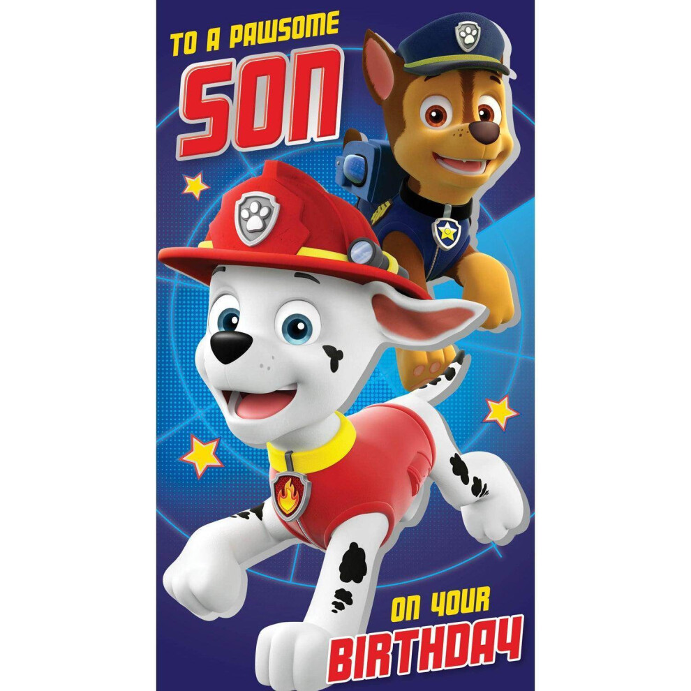 Paw Patrol Son Birthday Card