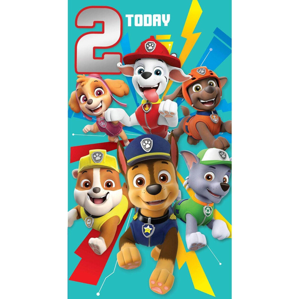 Paw Patrol Age 2 Birthday Card