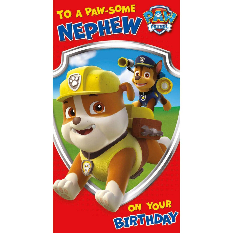 Paw Patrol Nephew Birthday Card