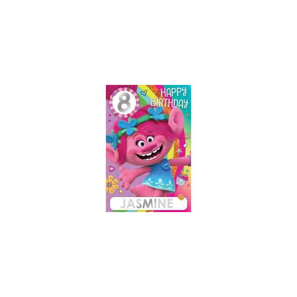 Trolls Personalised Birthday Card With Sticker Sheet