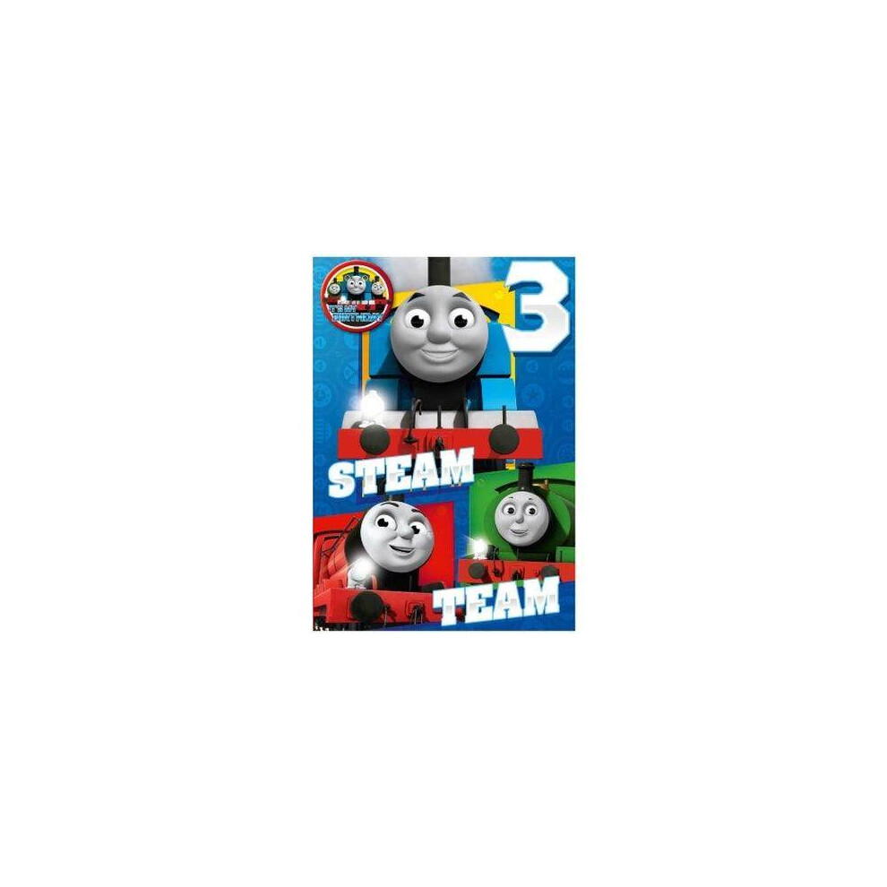 Thomas and Friends 3-Year-Old Birthday Card & Badge