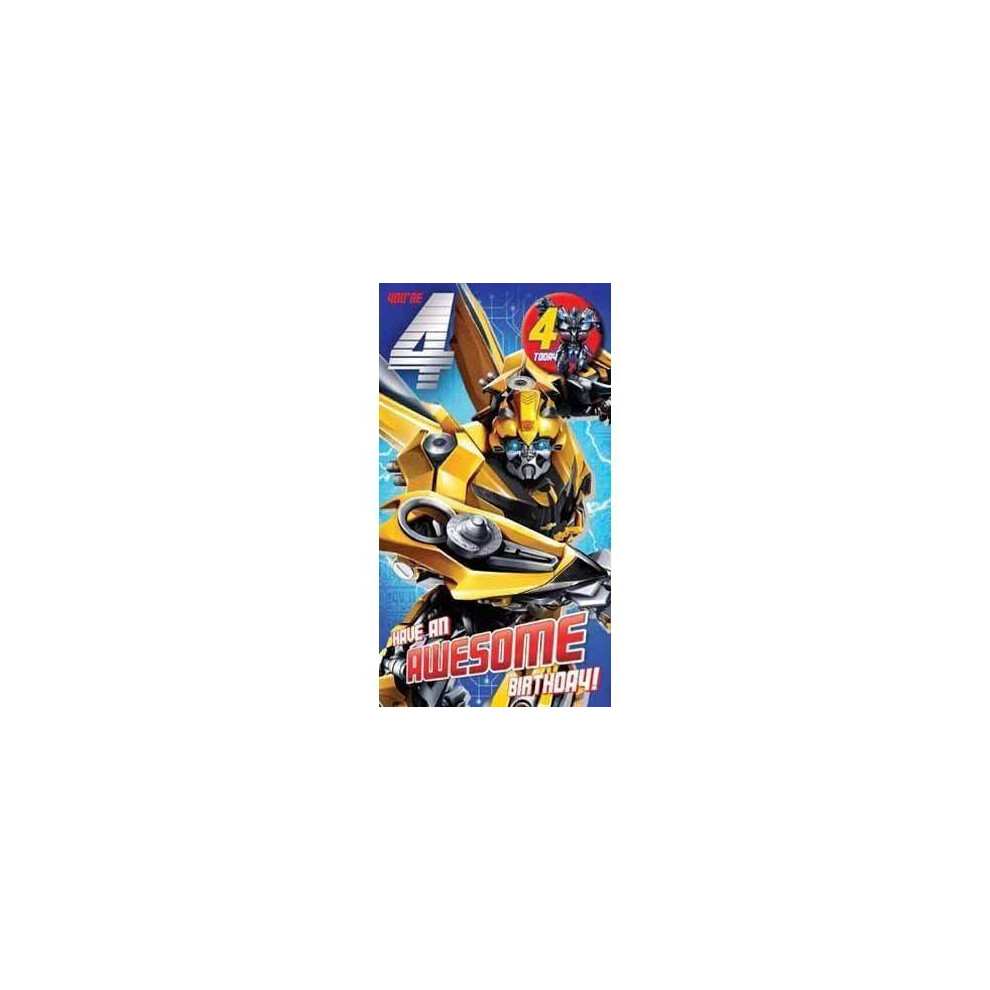 Transformers Age 4 Birthday Card