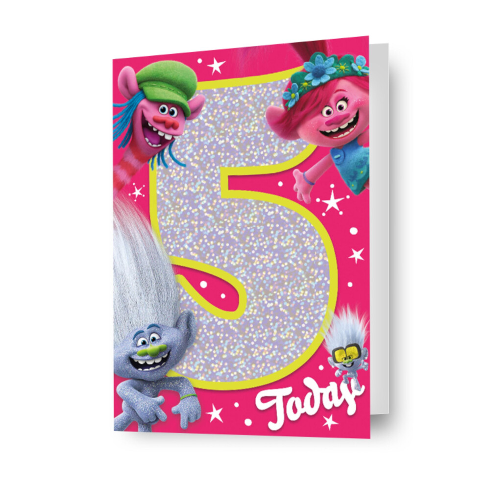 Trolls Age 5 Birthday Card