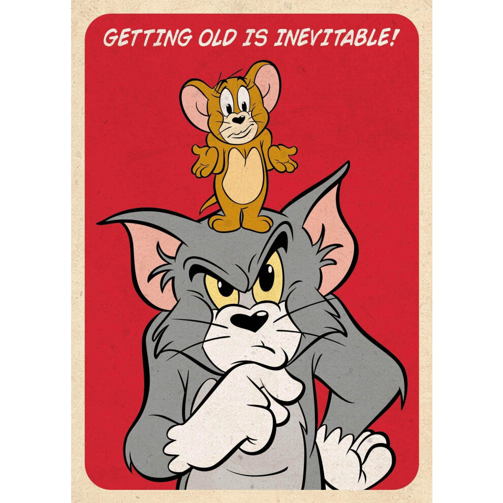 Tom & Jerry 'Getting Old Is Inevitible!' Birthday Card