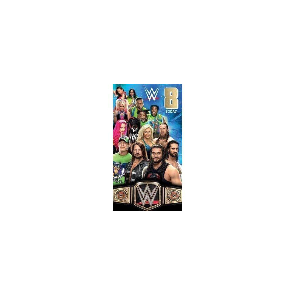 WWE Age 8 Birthday Card