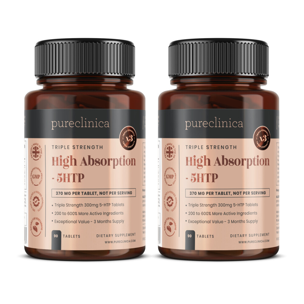 5HTP 300mg x 180 Tablets (2 bottles of 90) - 6 Months Supply